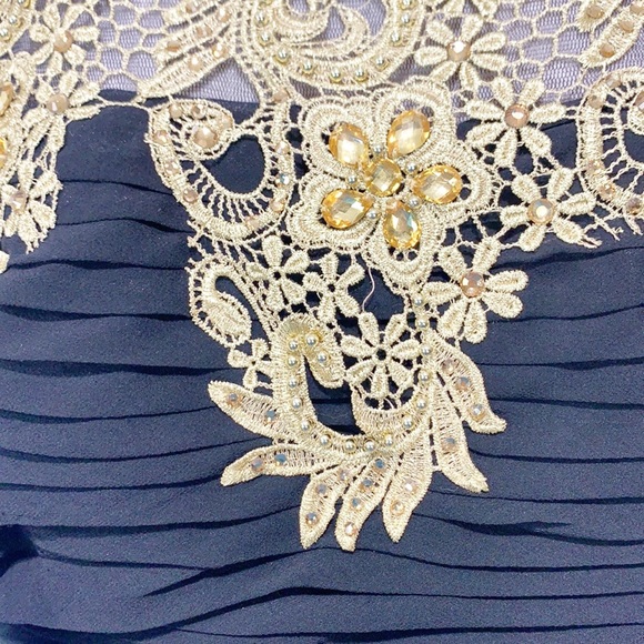 NWT Lara Designs Black & Gold Cocktail Dress 20 - Picture 8 of 13